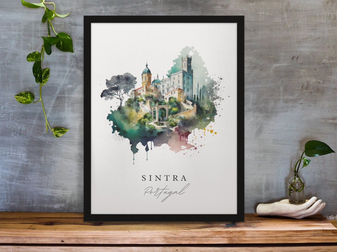 Sintra Portugal Travel Poster, Custom Text Personalised - Image 3
