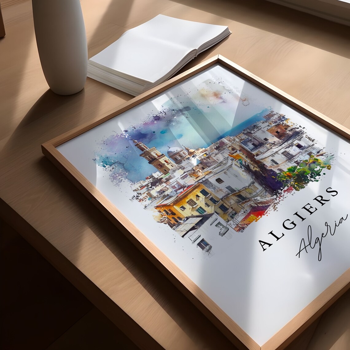 Algiers Algeria Custom Text Art Print - Image 6