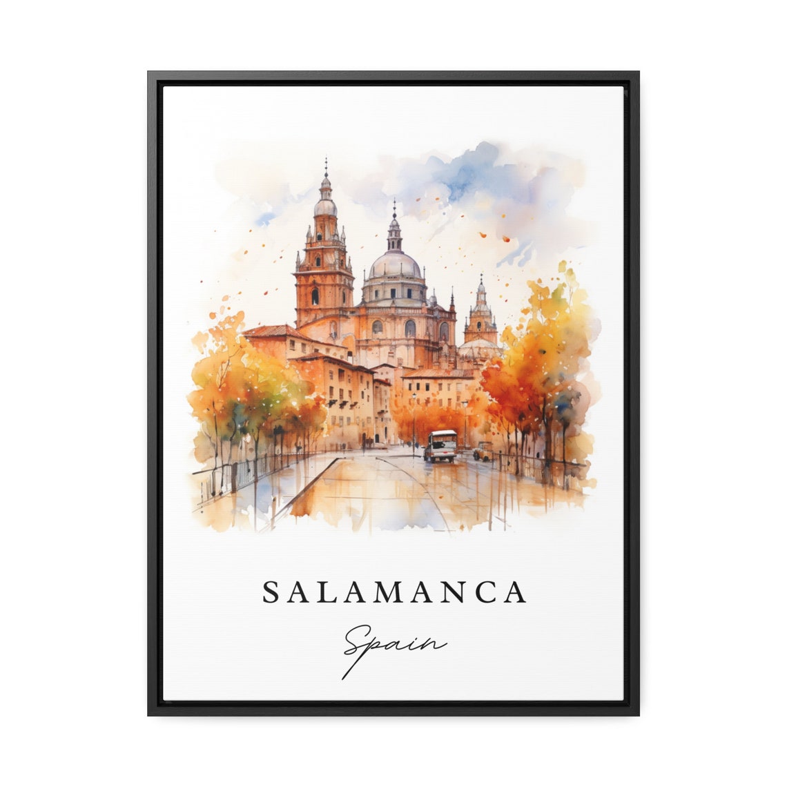 Salamanca Spain Travel Poster, Custom Text Personalized - Image 2