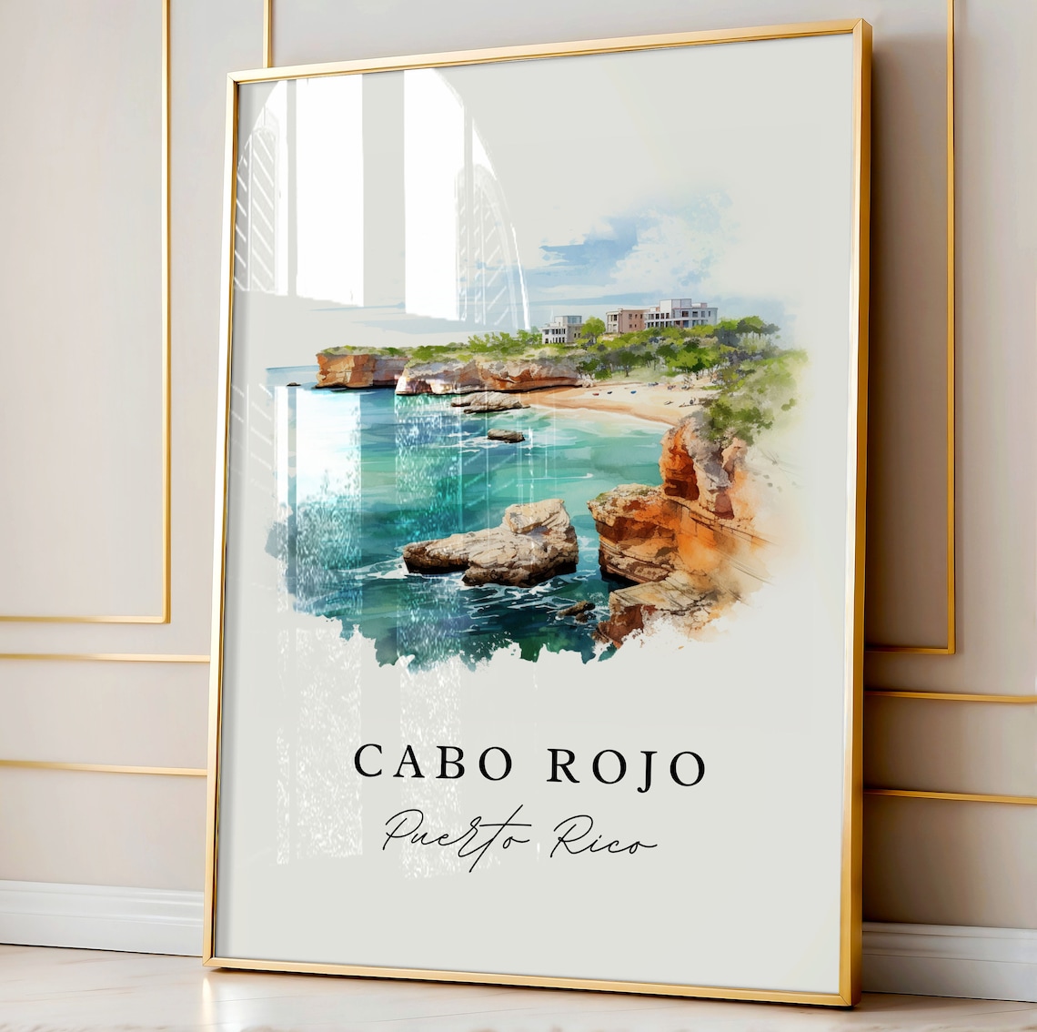 Cabo Rojo Puerto Rico Custom Text Art Print - Image 3