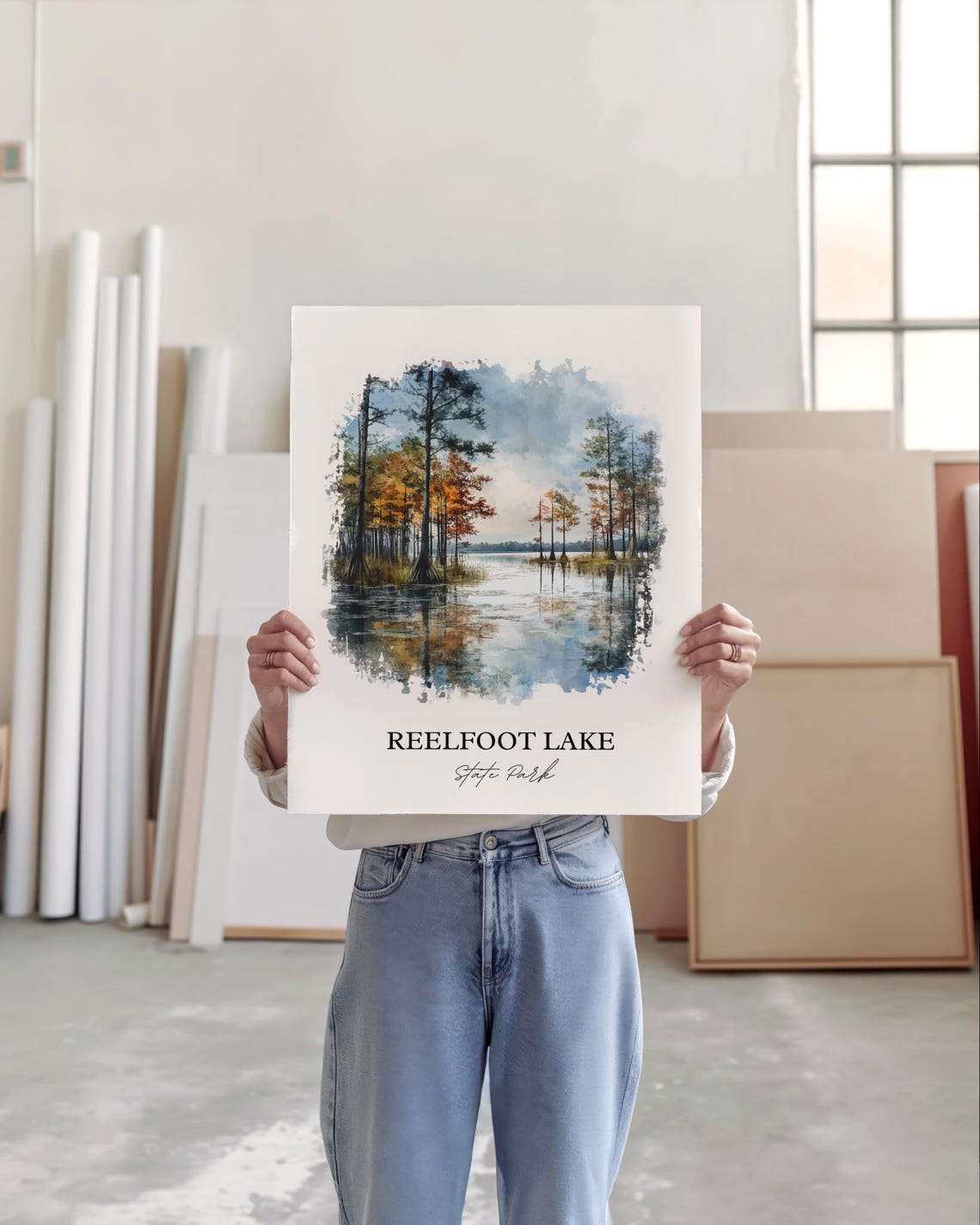 Reelfoot Lake State Park Tennessee Ancient Cypress Lake Art Poster - Image 2