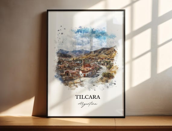 Tilcara Wall Art Agrentina Print Argentina Watercolor Gift Travel Poster Housewarming