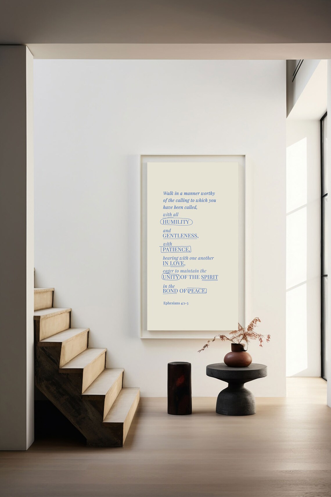 Ephesians 4:1-3 Unity Of The Spirit Bond Of Peace Bible Verse Poster - Image 3