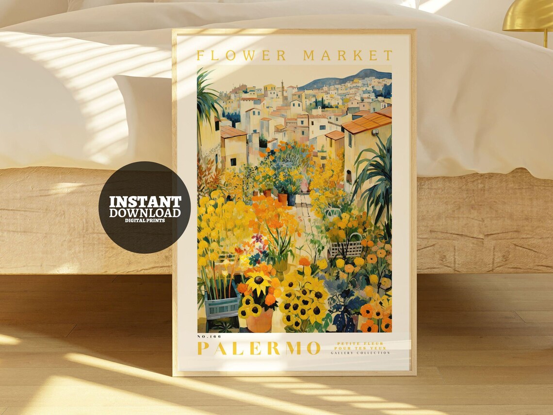 Flower Market Print, Botanical Floral Artwork - Image 2