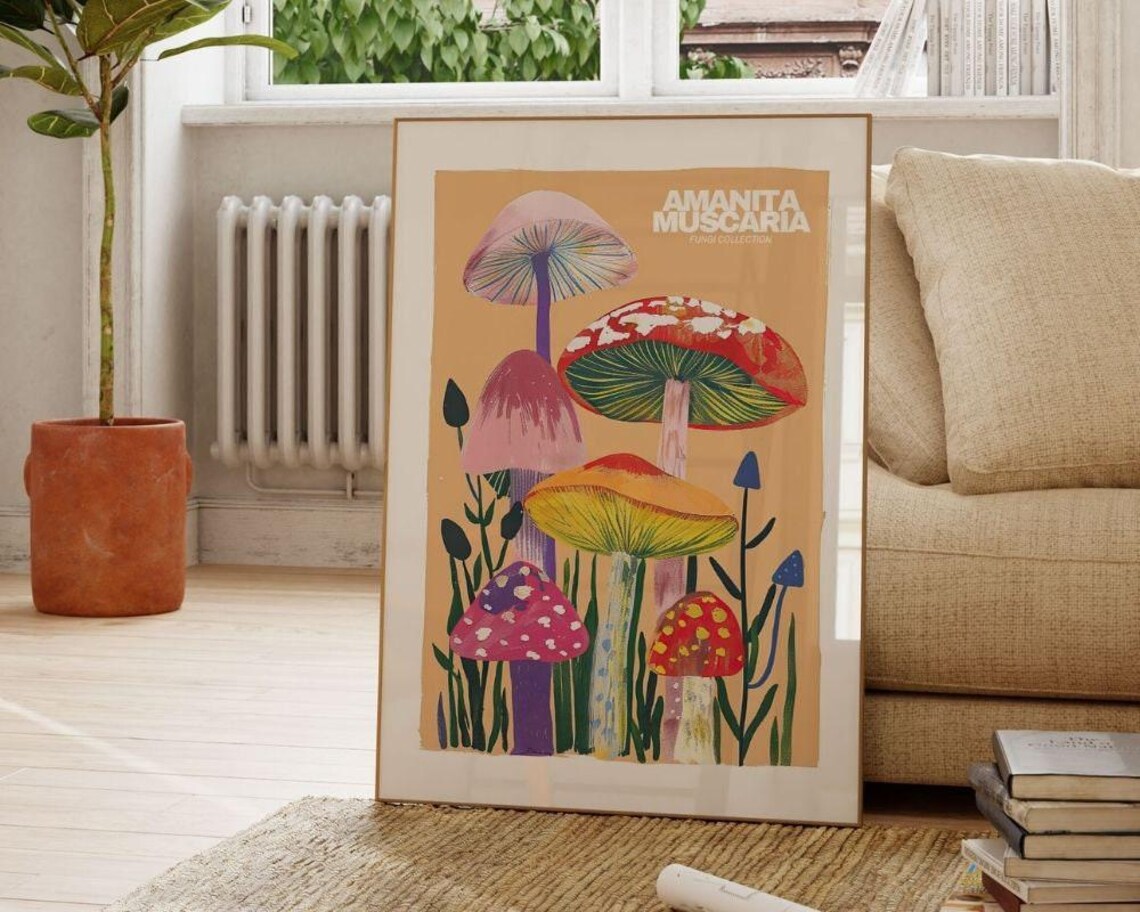Mushroom Illustrations, Vintage Botanical Art Print - Image 2