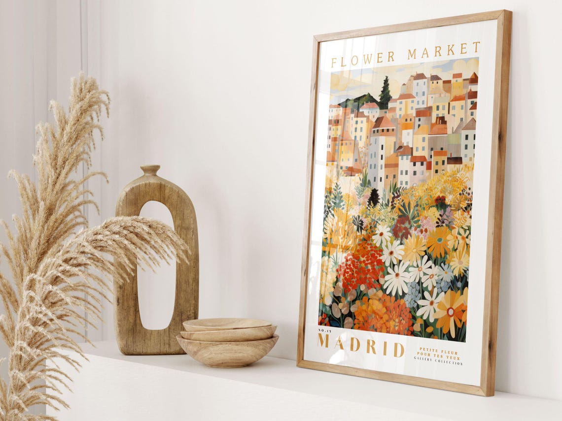Madrid Flower Market Poster, Spain Travel Poster - Image 2