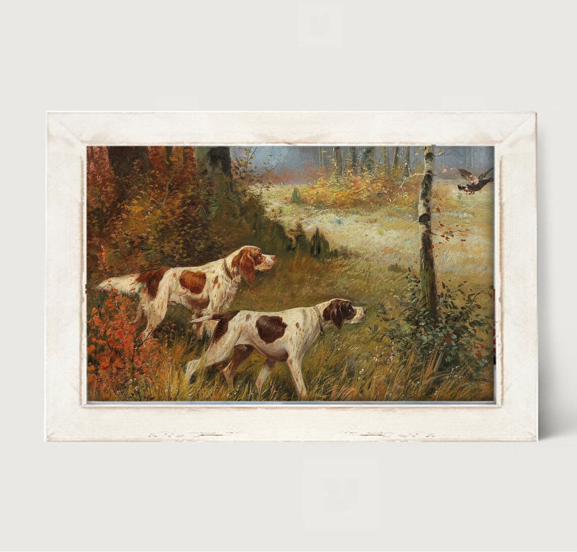 Quail Hunting Spaniel, Rustic Cabin Bird Art Print - Image 2
