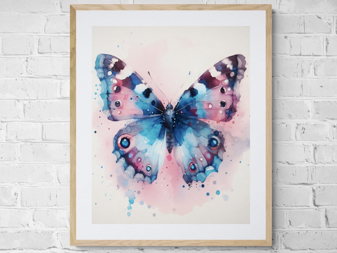 Butterfly Watercolour Nursery Decor Art Print