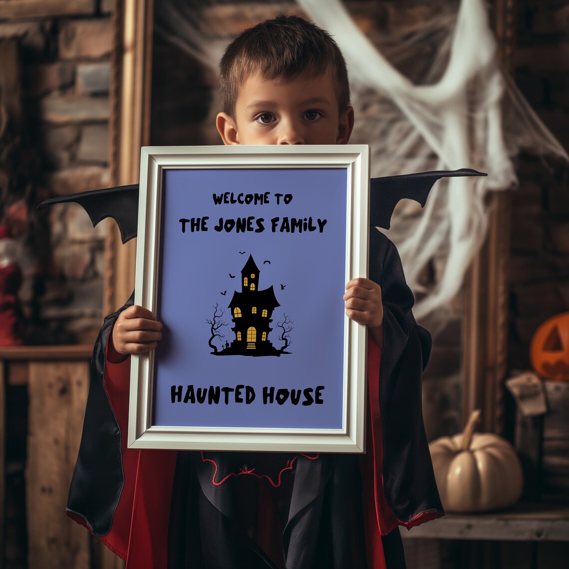 Welcome to the Smith Family Haunted House Personalized Halloween Poster - Image 2