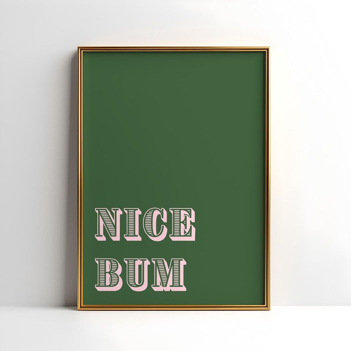Nice Bum Funny Bathroom Wall Art, Self Love Club Quote - Image 3