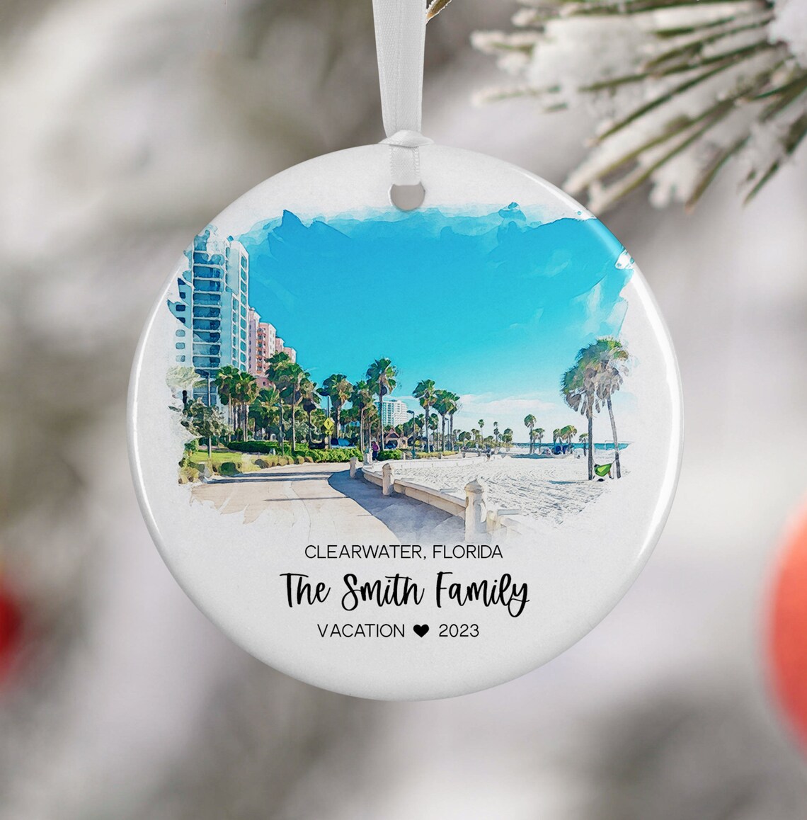 Clearwater Florida Personalized Beach Vacation Art Print
