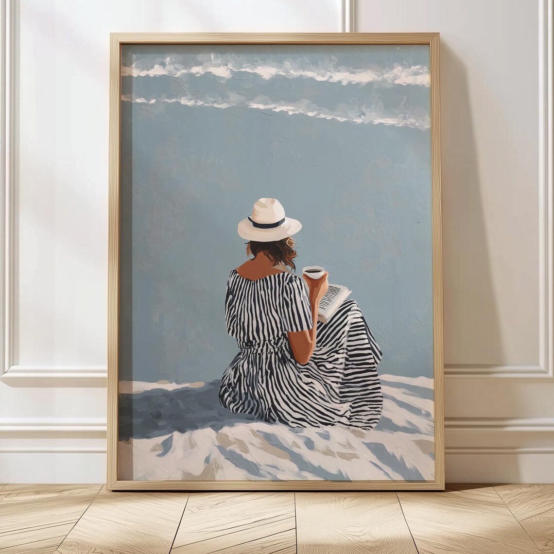Abstract People Art, Modern Beach Print