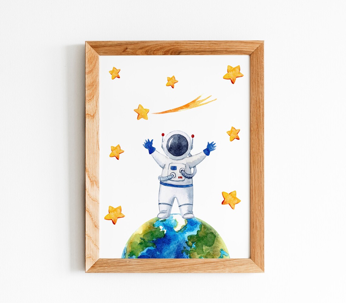Love You to the Moon and Back Space Nursery Starry Quote Poster - Image 7