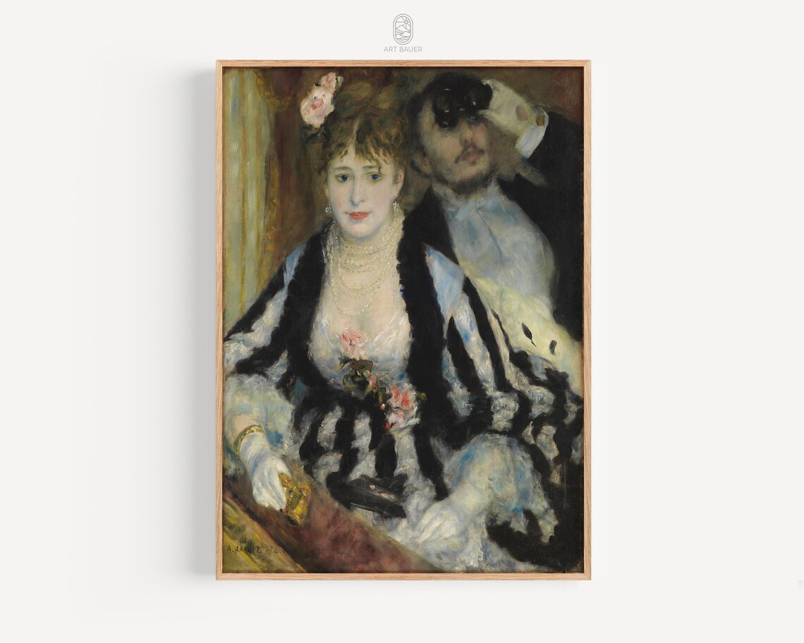 Auguste Renoir La Loge Theatre Box Elegant Parisian Evening Art Poster