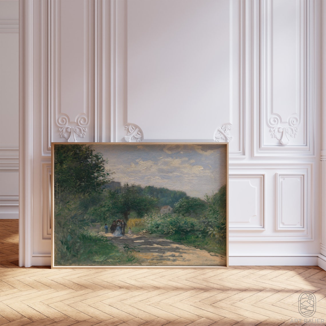 Auguste Renoir Louveciennes Road Vintage Painting French Art Print Fine Art Cottagecore Country Home Decor 1870 Poster Print - Image 3