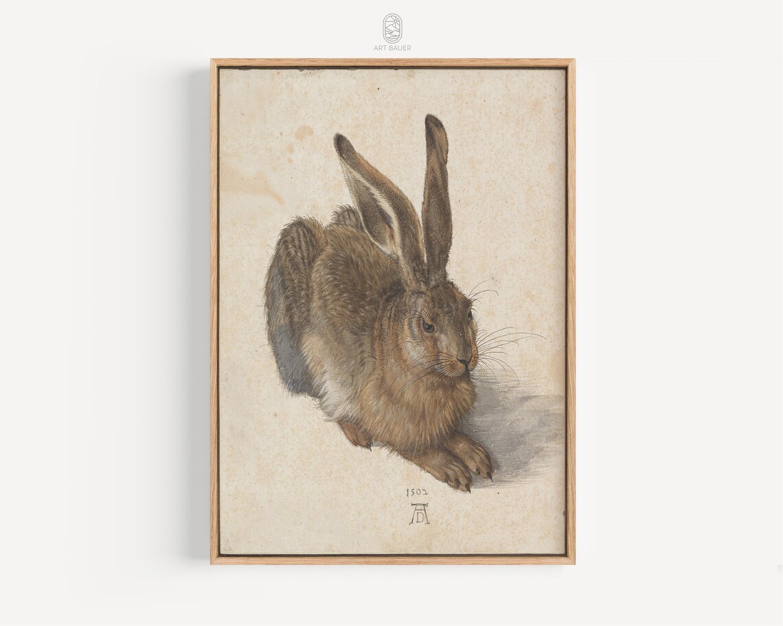 Albrecht Durer Young Hare 1502 Watercolor Rabbit Wildlife Art Poster