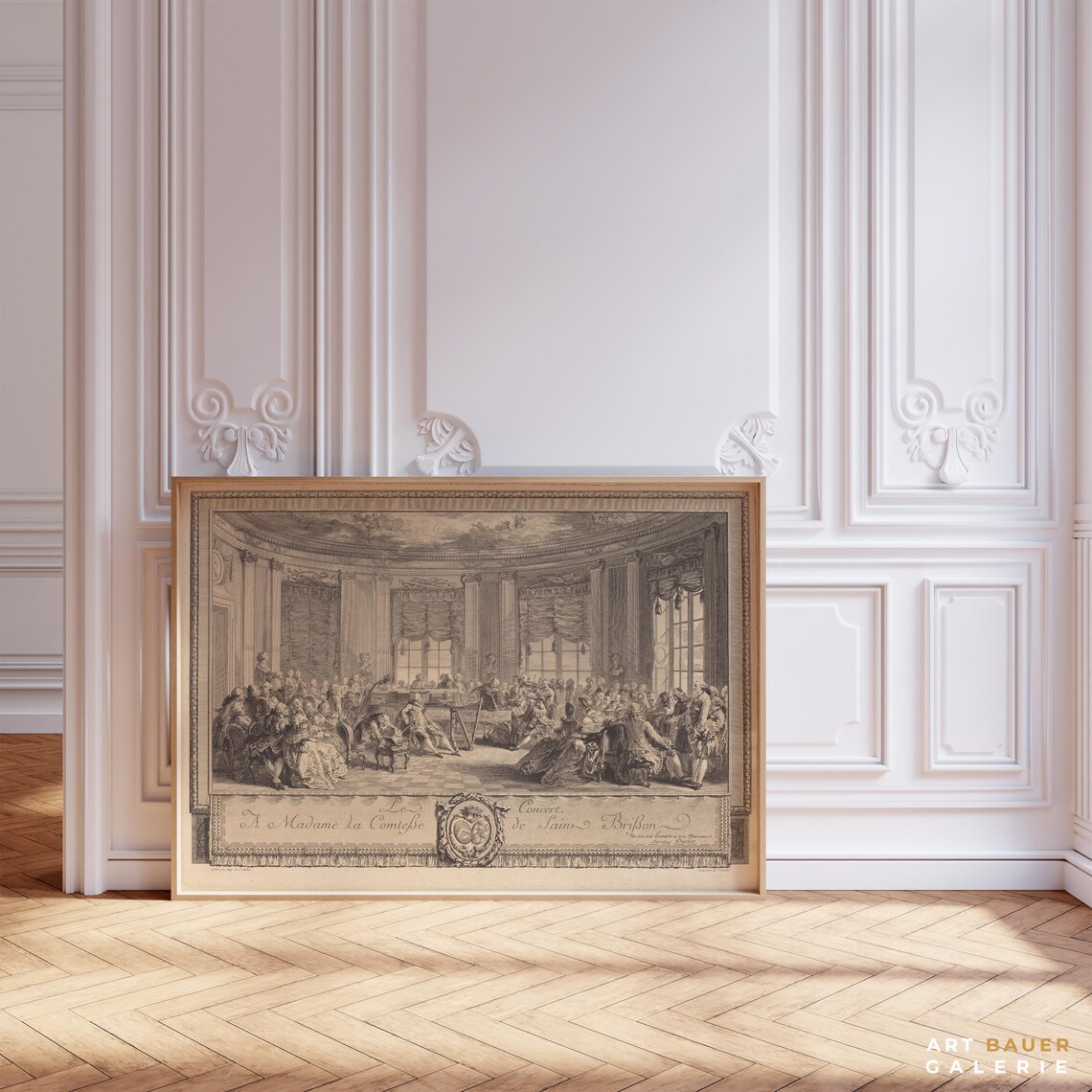 Antoine Jean Duclos Le Concert Rococo Etching French Salon Music Scene Poster - Image 3
