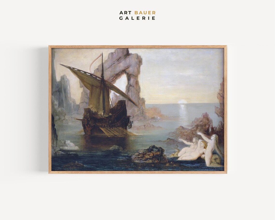 Ulysses and the Sirens, Gustave Moreau Art Print