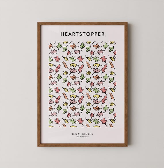 Heartstopper Pattern Art Print, Gift for Her