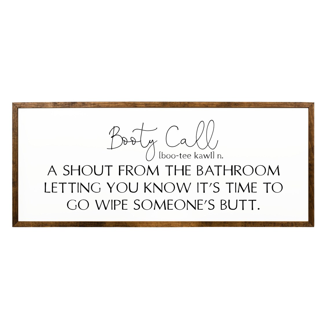 Booty Call Definition Funny Kids Bathroom Sign Farmhouse Wall Poster - Image 2