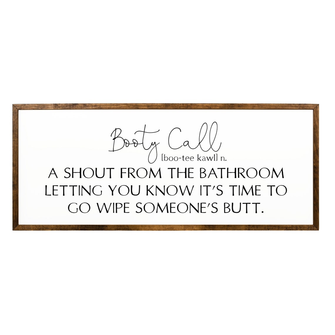 Booty Call Definition Sign Farmhouse Sign Bathroom Decor Farmhouse Bathroom Kids Bathroom Sign Family Sign Funny Bathroom Sign - Image 2