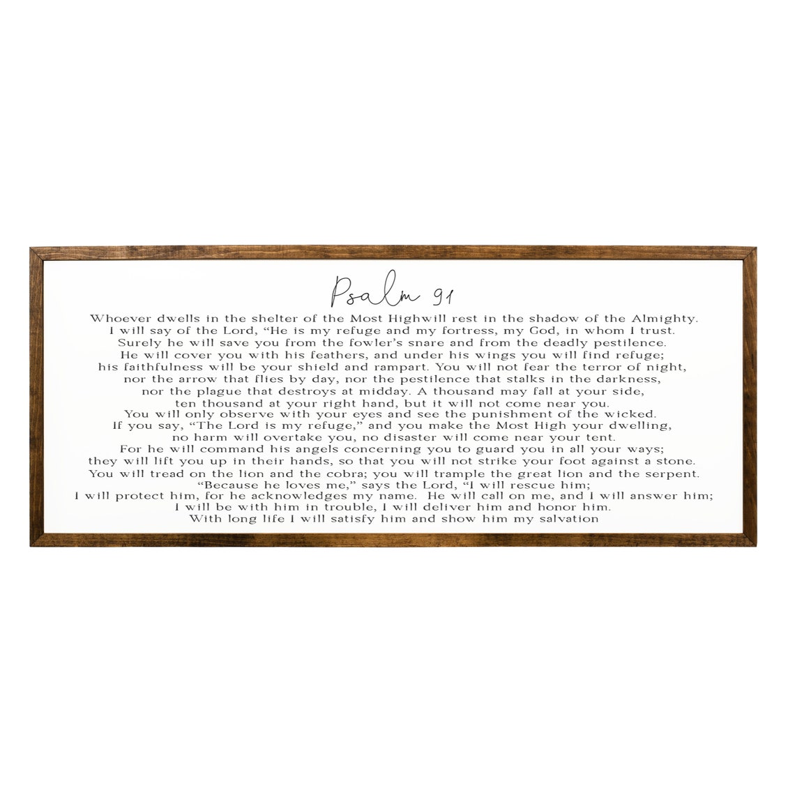 Psalm 91 Whoever Dwells In The Shelter Scripture Sign Wall Poster - Image 2