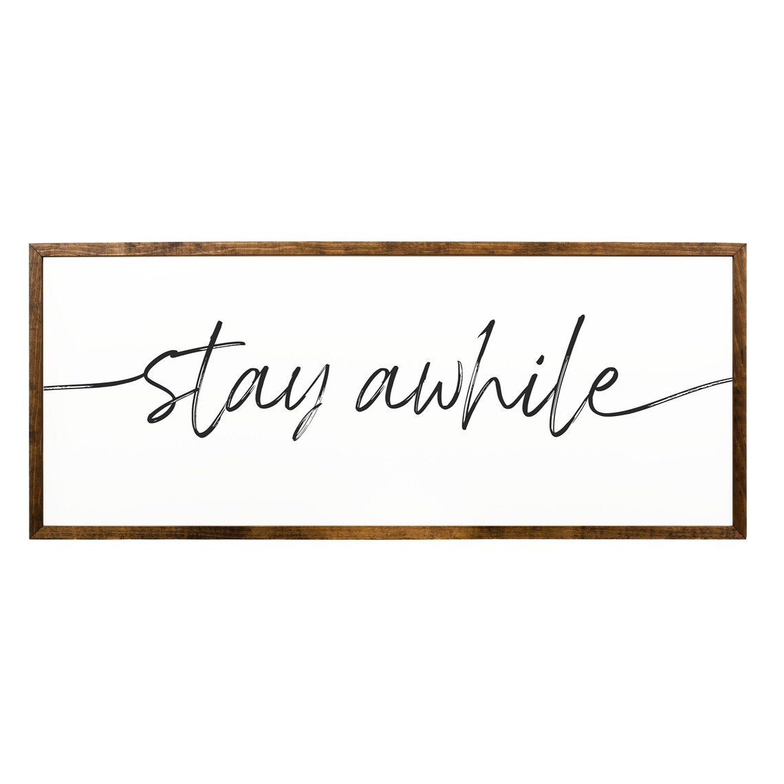 Stay Awhile Rustic Entryway Quote, Wall Art Print - Image 2