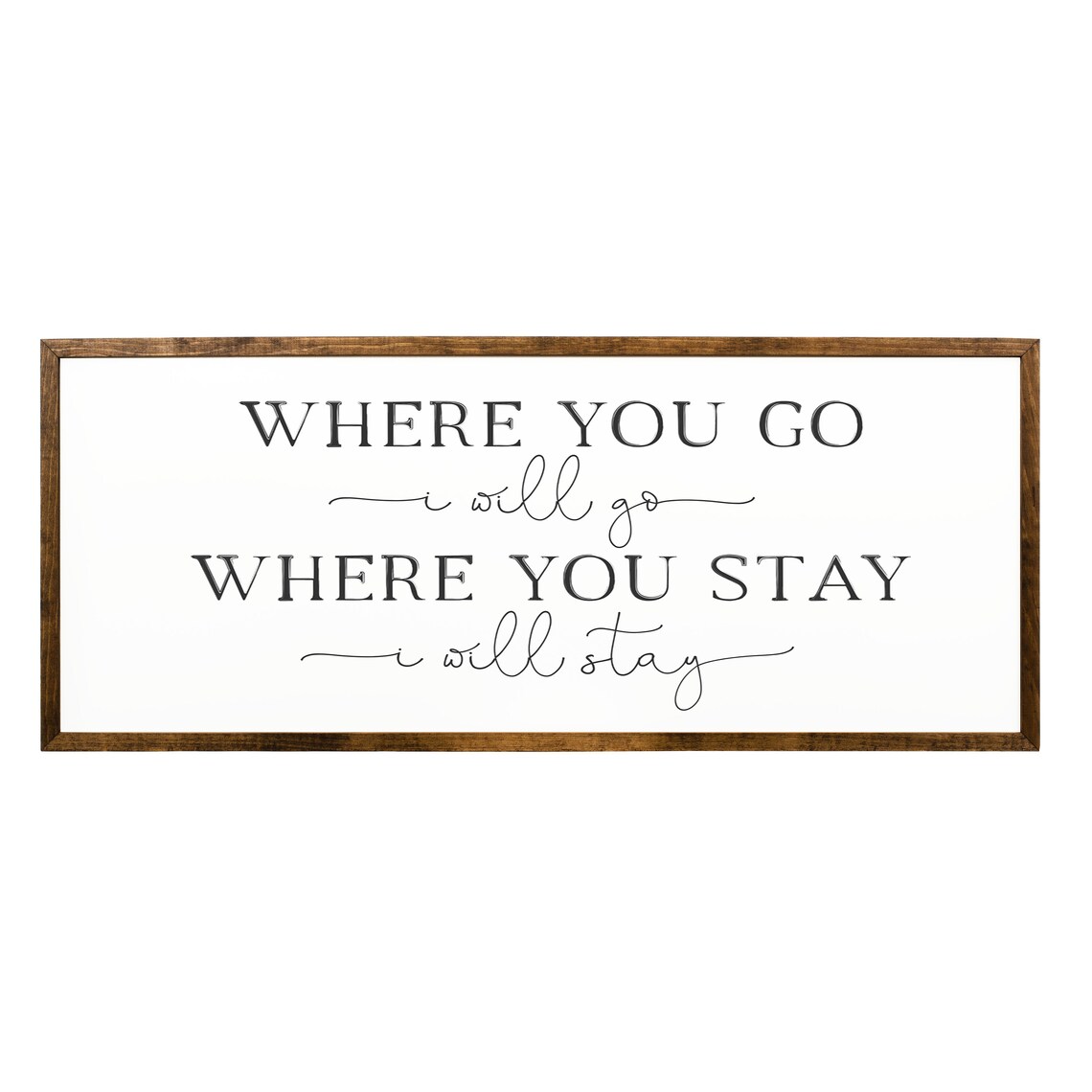 Ruth 1:16 Bedroom Wall Art, Wooden Farmhouse Decor - Image 2