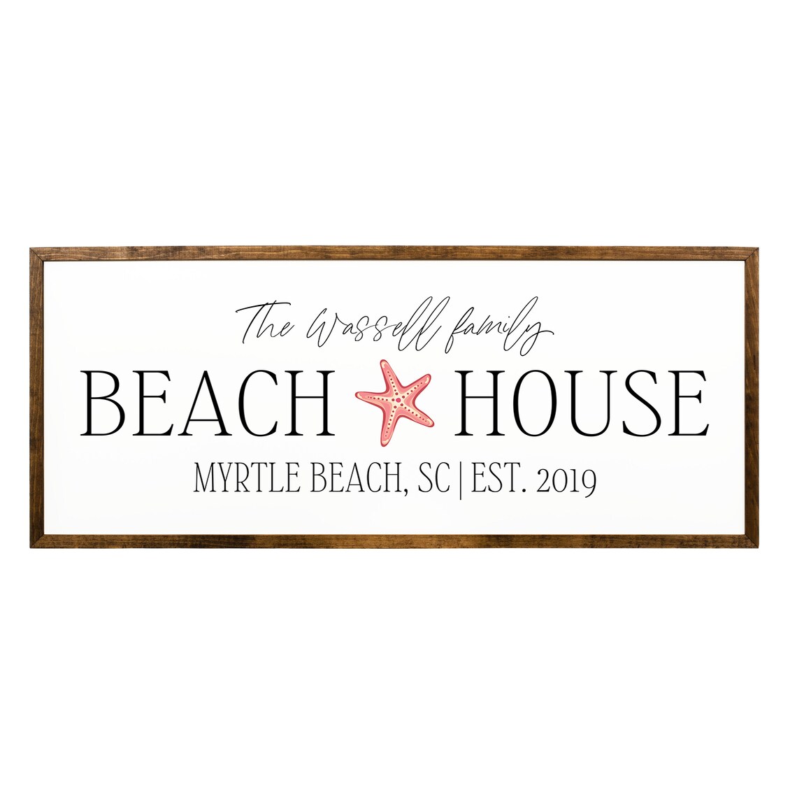 Personalized Beach House Sign, Coastal Wall Art Print - Image 2