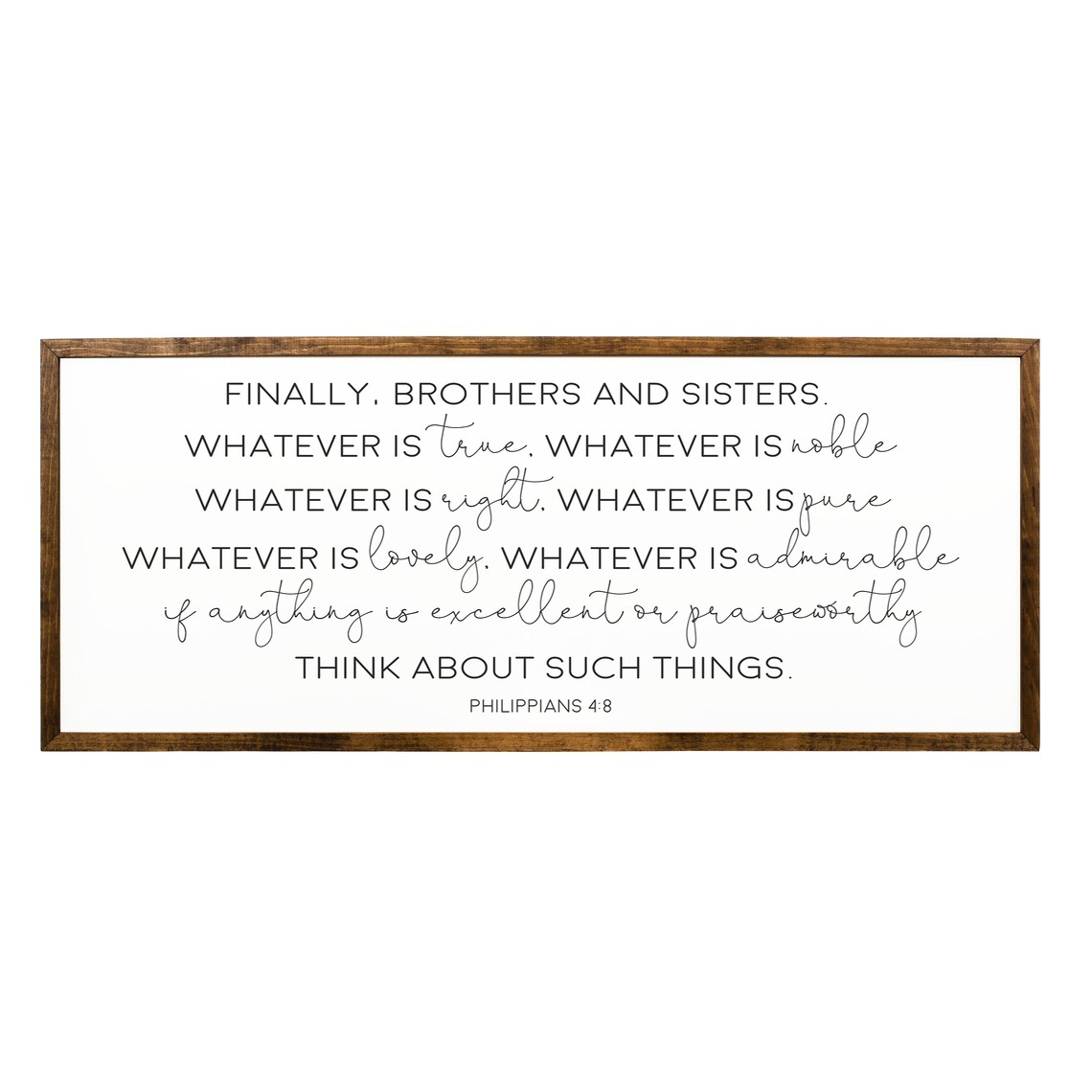 Philippians 4:8 Bible Verse Art Print, Christian Scripture - Image 2