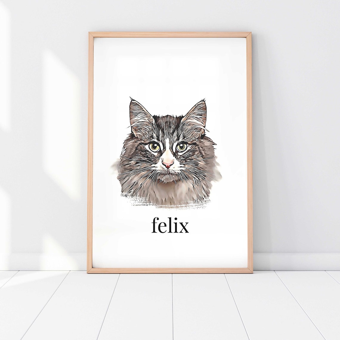 Custom Pet Portrait From Photo, Dog and Cat Memorial Art Print - Image 4