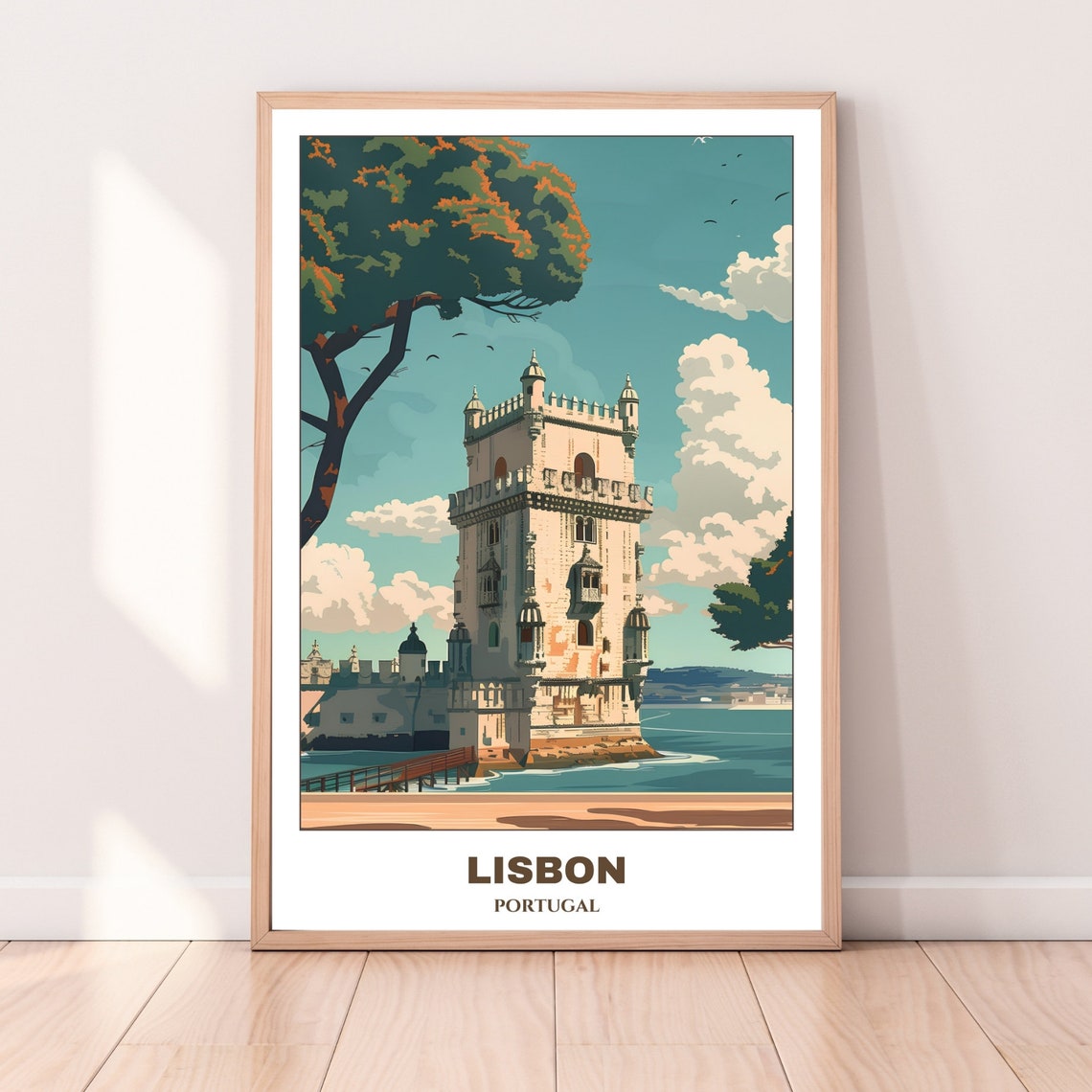 Lisbon Travel Poster Portugal Travel Poster Citycape Painting Print Wall Art Lisbon Home Decor Lisbon Trip Print - Image 4
