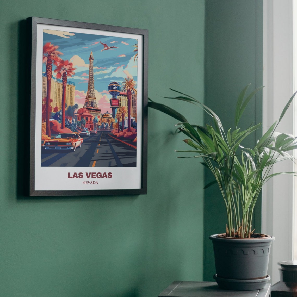 Las Vegas Paris Eiffel Tower Replica Boulevard Nevada Travel Poster - Image 5