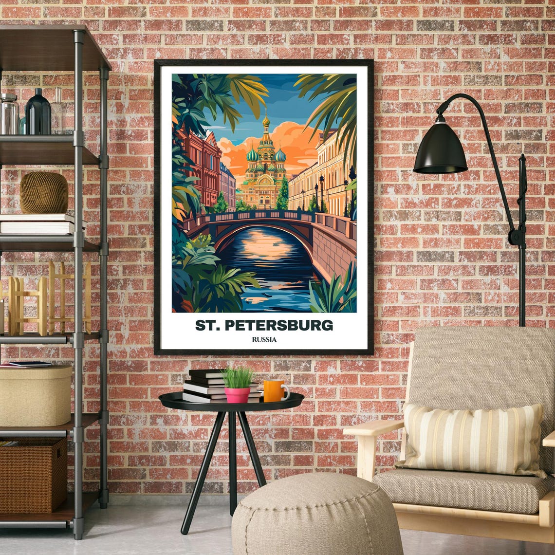 Stpetersburg Travel Poster Russia Travel Print Citycape Painting Wall Art Stpetersburg Home Decor Stpetersburg Print - Image 2