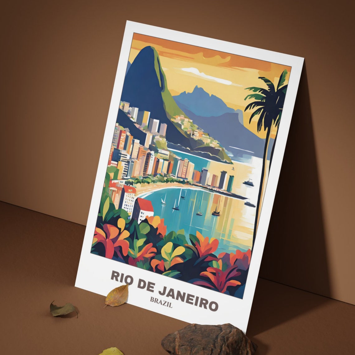 Rio De Janerio Travel Poster Brazil Travel Poster Cityscape Painting Print Wall Art Rio Home Decor Brazil Travel - Image 4