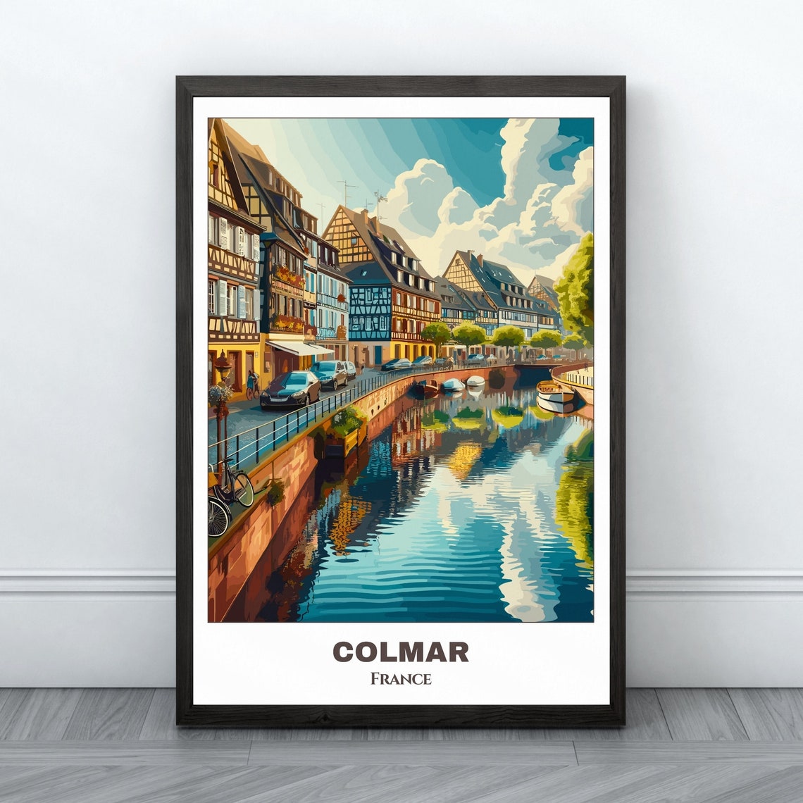 Colmar Travel Poster France Travel Poster Colmar Painting Cityscape Painting Wall Art Home Decor France Trip Travel Lovers Gift
