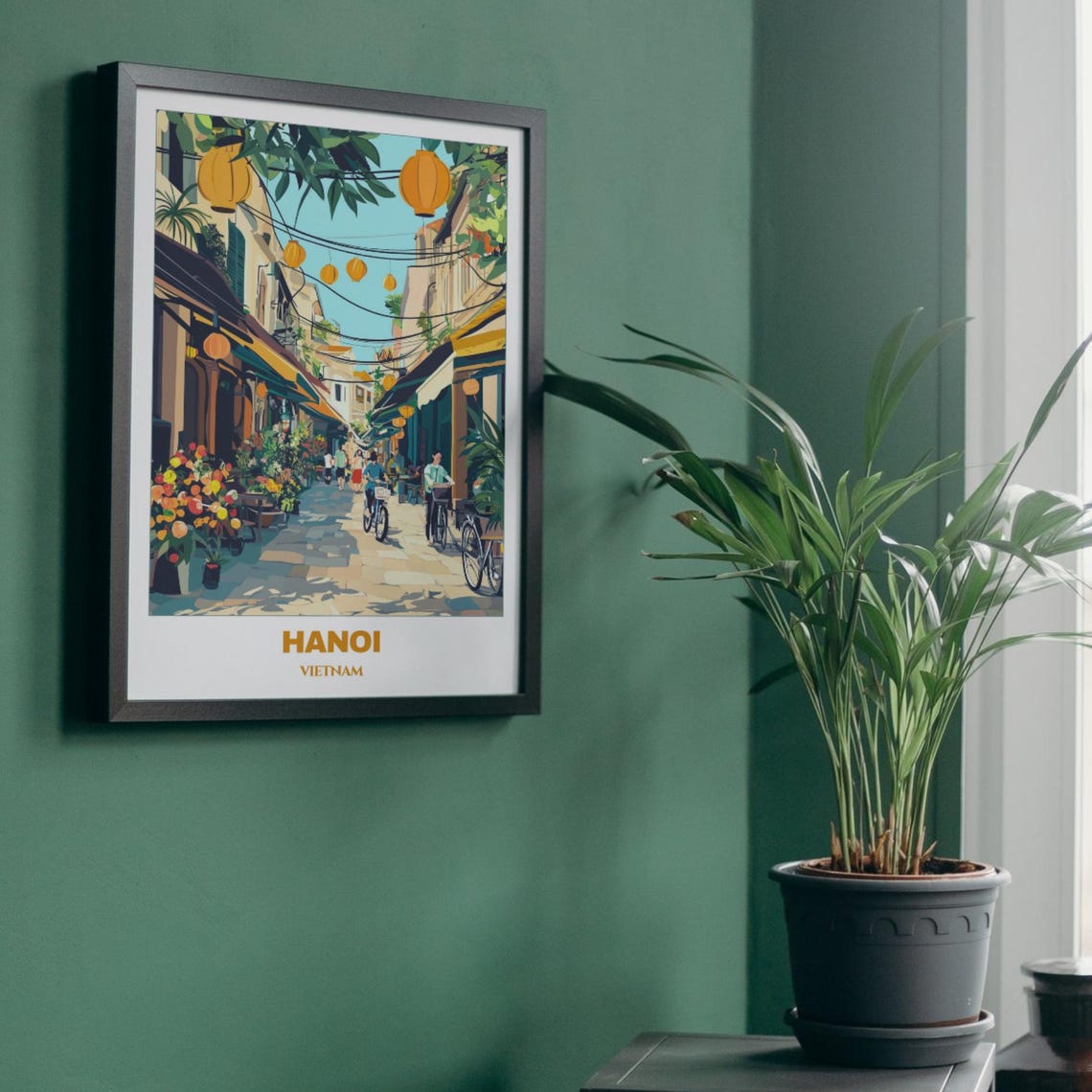 Hanoi Travel Poster Vietnam Travel Poster Citycape Painting Wall Art Print Hanoi Home Decor Vietnam Trip Picture - Image 4