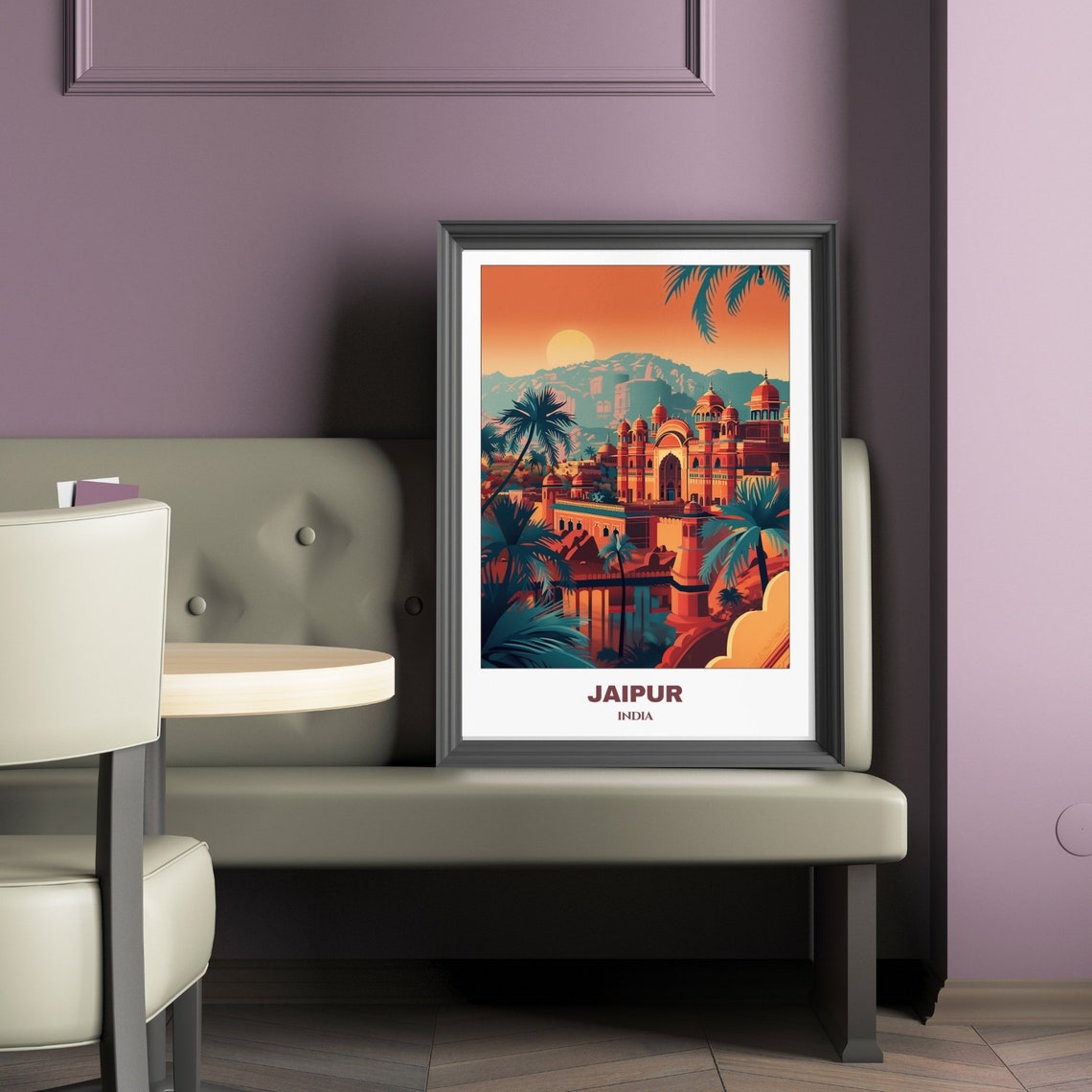 Jaipur Travel Poster India Travel Poster Cityscape Painting Print Wall Art Travel Wall Art Room Decor Jaipur Trip - Image 4