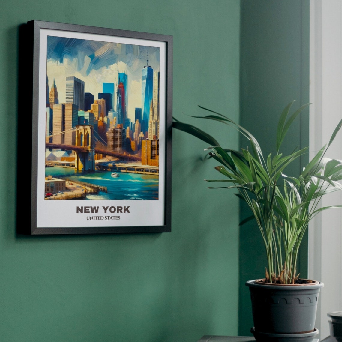 New York City Poster United States Travel Poster New York Painting Cityscape Painting Wall Art Decor Usa Trip Travel Gift - Image 5