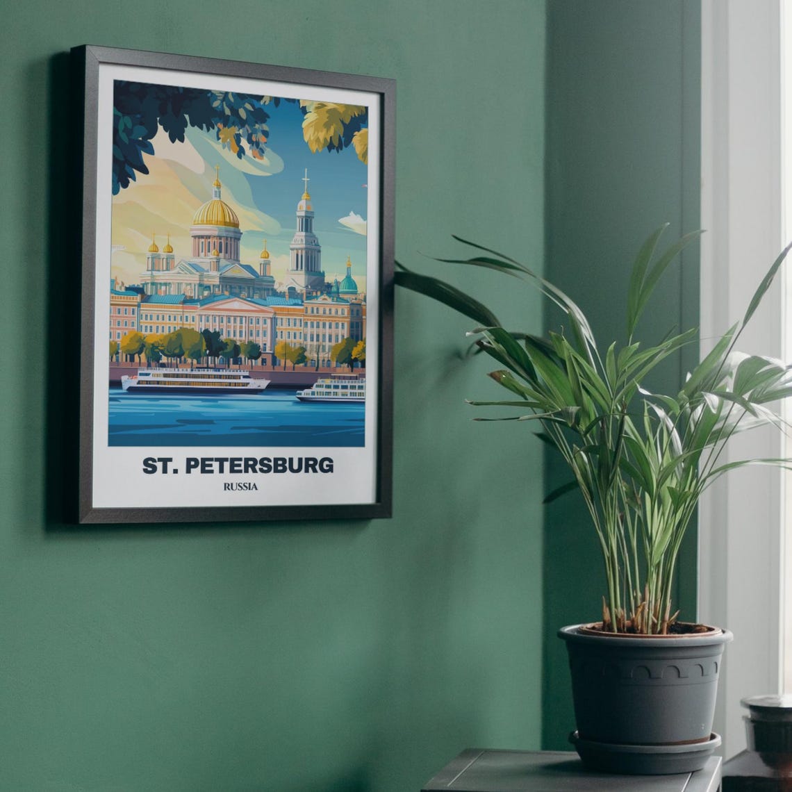 Stpetersburg Travel Poster Russia Travel Print Citycape Painting Wall Art Stpetersburg Home Decor Stpetersburg Print - Image 5
