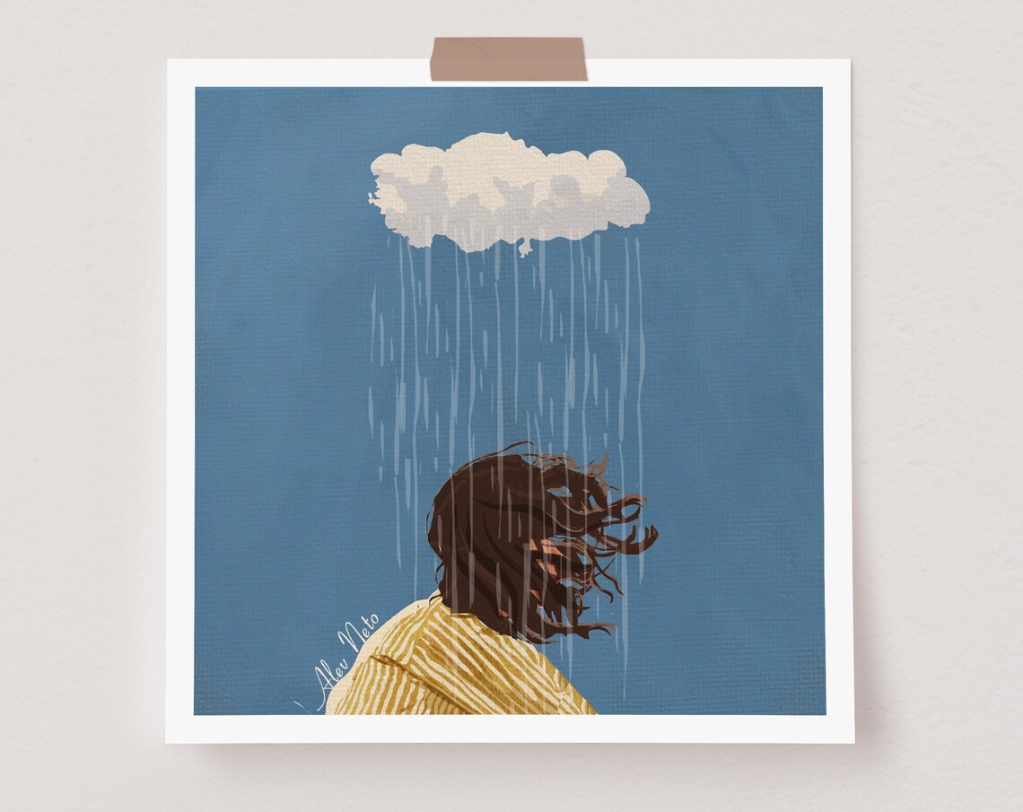 When It Rains - Typography Art Print