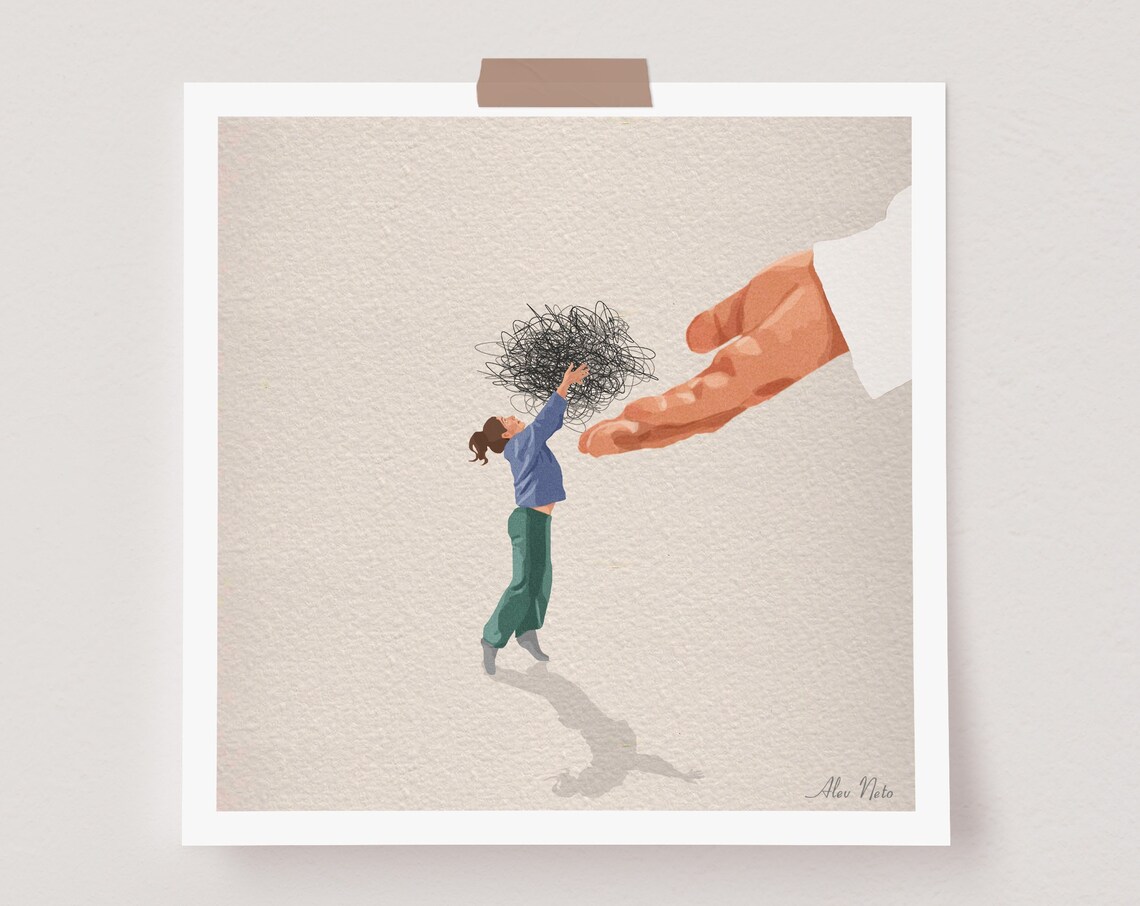 Handing Over My Worries - Quote Art Print