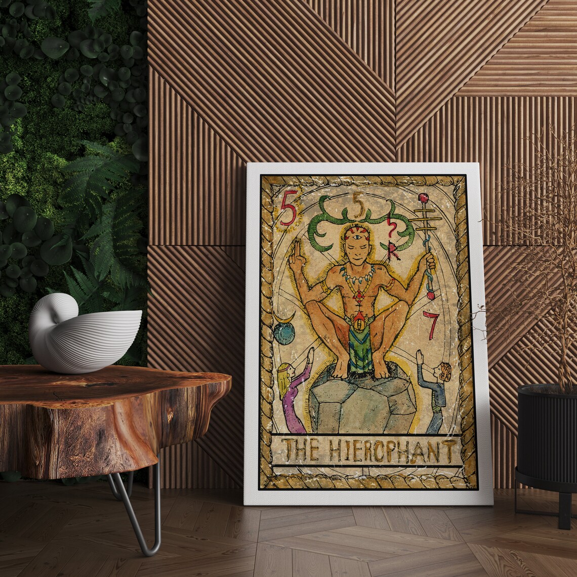 Hierophant Tarot Card Print Tarot Card Art Tarot Print Tarot Card Wall Art Hierophant Tarot Card Art Tarot Card Hierophant Art - Image 2