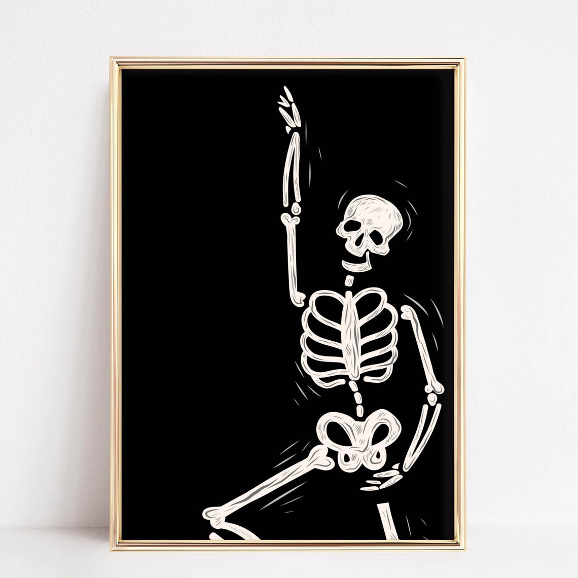 Ghouls Just Wanna Have Fun Retro Orange Black Halloween Word Poster - Image 6