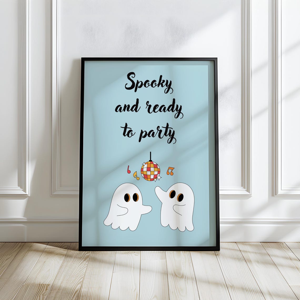 Cute Dancing Wall Art Spooky Halloween Quote Poster Fun Decor