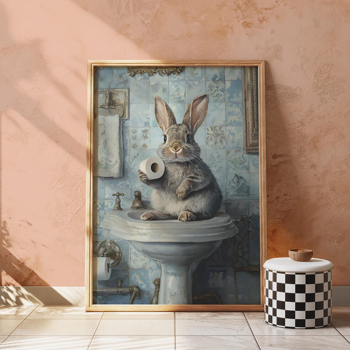 Funny Bathroom Wall Art Vintage Apartment Decor Prints