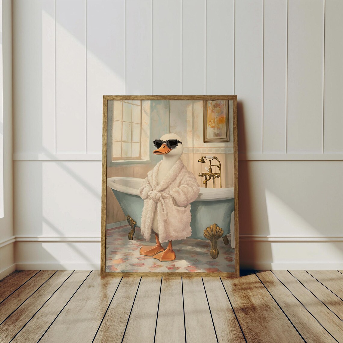 Duck Prints Bathroom Wall Art Funny Buck Apartment Decor
