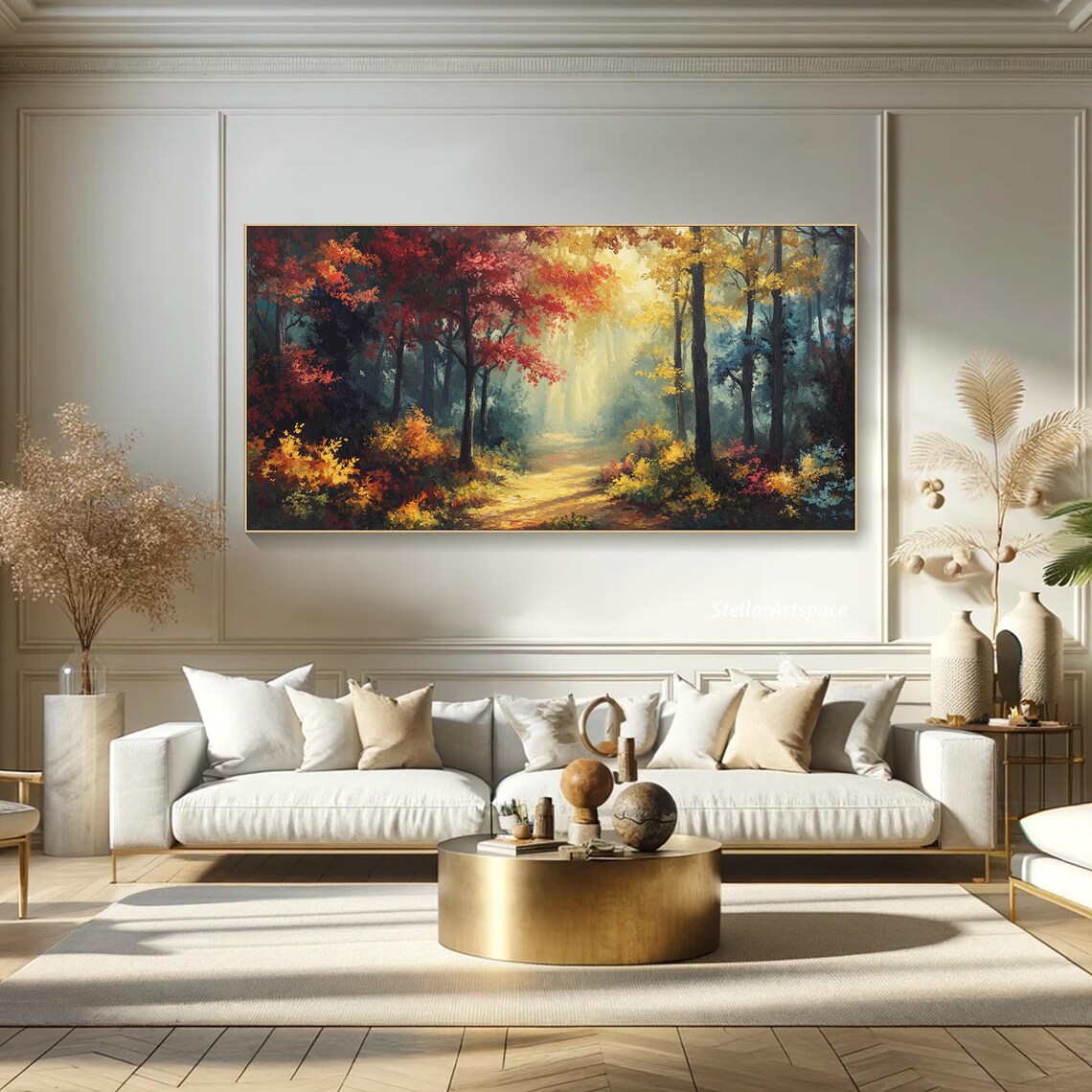 Colorful Forest Tree Painting, Contemporary Art Print - Image 2