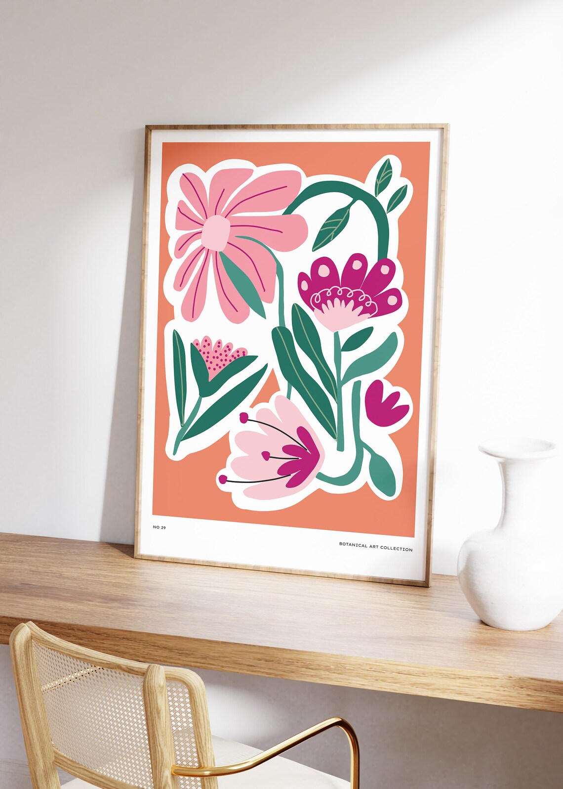 Bright Abstract Flower Botanical Poster Print - Image 3