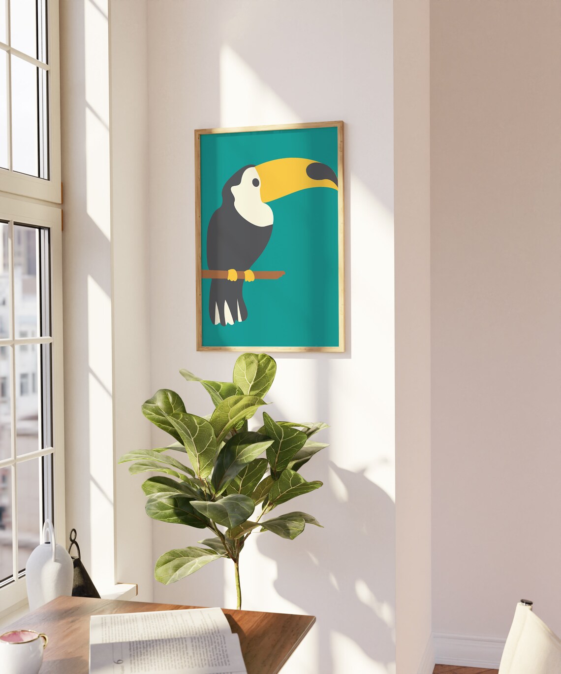 Toucan Wall Art, Modern Tropical Jungle Poster - Image 3
